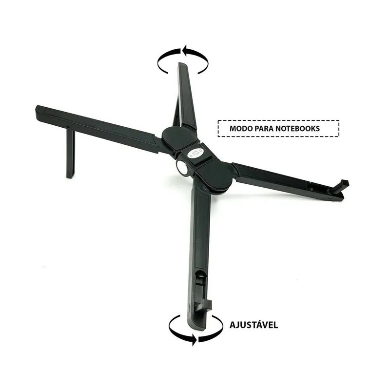 Suporte Multifuncional para Celular Notebook Tablet de Mesa Universal Ergonômico Ajustável com Base Dobrável