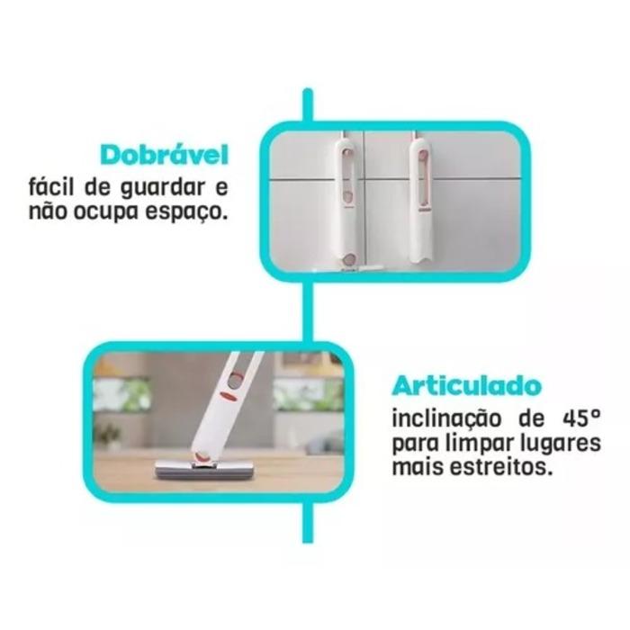Mini Mop Rodo De Limpeza Portátil Dobrável Multiuso