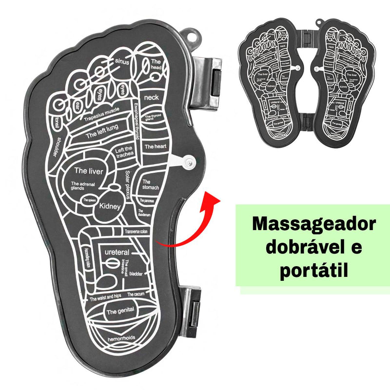 Massageador Para Pés Elétrico Estimulação Muscular Dobrável USB