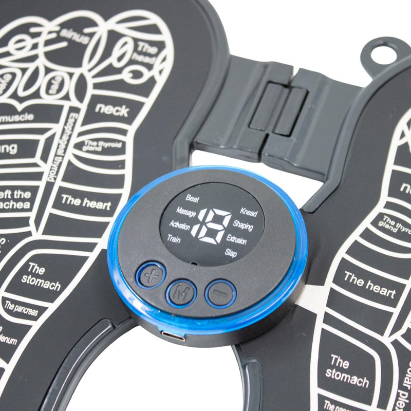 Massageador Para Pés Elétrico Estimulação Muscular Dobrável USB