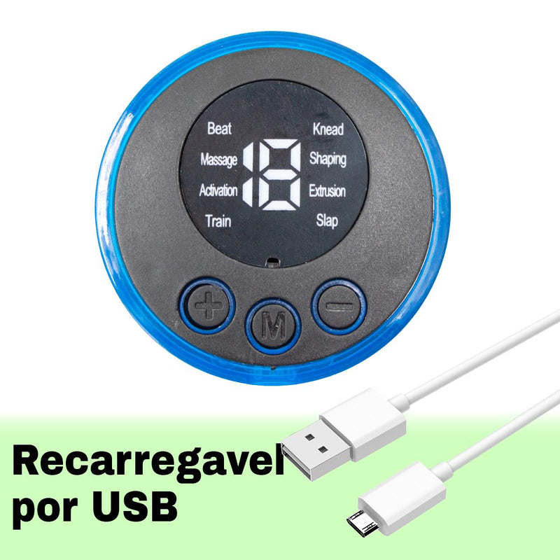 Massageador Para Pés Elétrico Estimulação Muscular Dobrável USB