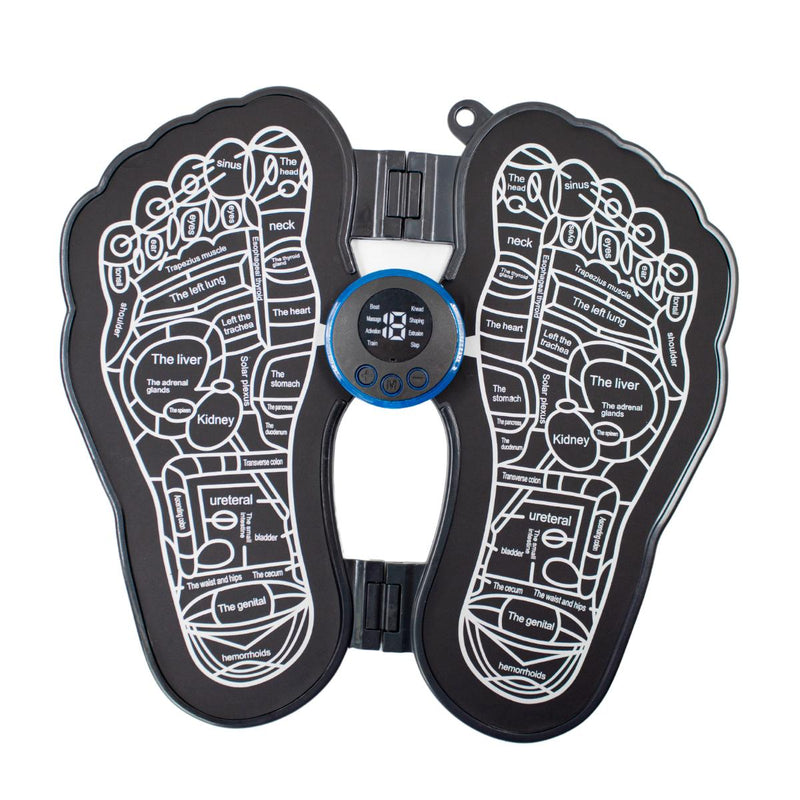 Massageador Para Pés Elétrico Estimulação Muscular Dobrável USB