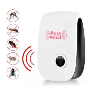Repelente Eletrônico Ultrassônico Anti-Pragas Espanta Ratos Baratas Insetos Mosquitos