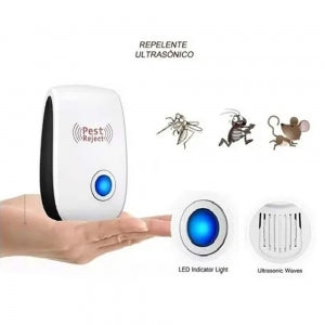 Repelente Eletrônico Ultrassônico Anti-Pragas Espanta Ratos Baratas Insetos Mosquitos